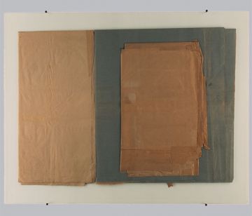 Extrait de série : collages + plaque de verre 80x100 cm 15/12/1989