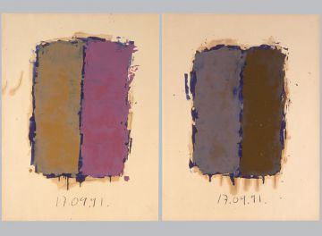 Extrait de série : Encres et pigments sur papier 101x65 cm 17/09/91
